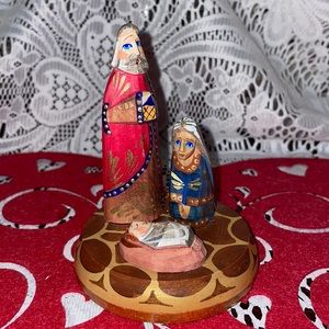 Russian Handpainted Wood Nativity!